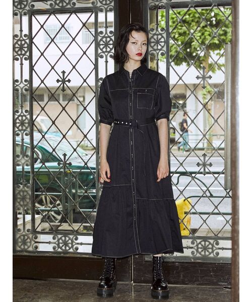 jouetie（ジュエティ）の「カラーステッチワンピース（ワンピース・レディース・ブルー/ブラック/アイボリー/その他1・MEDIUM）」の10枚目の写真