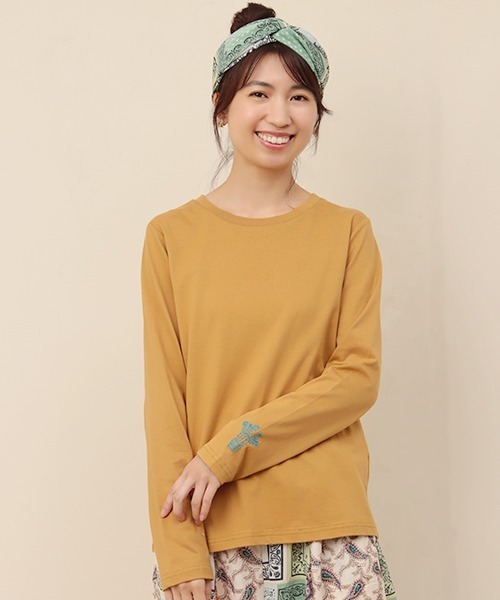 チチカカ（チチカカ）の「ノパル刺繍ロングＴシャツ（Tシャツ/カットソー・レディース・ホワイト/キャメル/ライトグレー/ブラック/クリーム・MEDIUM/LARGE）」の5枚目の写真