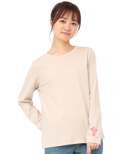 チチカカ（チチカカ）の「ノパル刺繍ロングＴシャツ（Tシャツ/カットソー・レディース・ホワイト/キャメル/ライトグレー/ブラック/クリーム・MEDIUM/LARGE）」の13枚目の写真