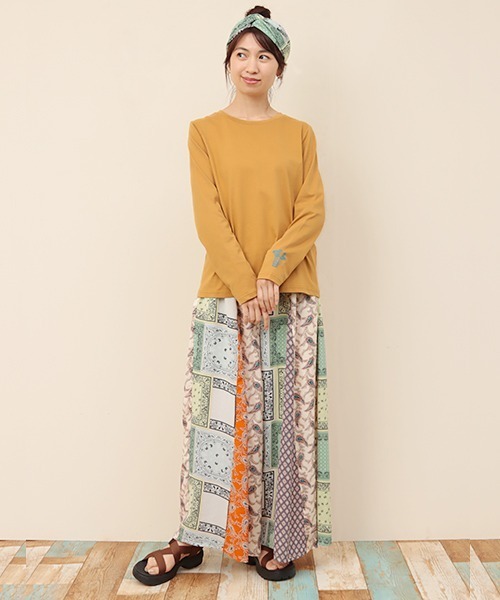 チチカカ（チチカカ）の「ノパル刺繍ロングＴシャツ（Tシャツ/カットソー・レディース・ホワイト/キャメル/ライトグレー/ブラック/クリーム・MEDIUM/LARGE）」の22枚目の写真