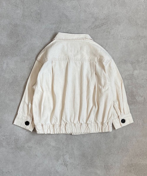 Life Support Products（ライフサポートプロダクツ）の「【コットンUSA】デニムカバーオール ／CPOジャケット（90～160cm）（デニムジャケット・キッズ・ネイビー/キナリ・90/100/110/120/130/95/140/150/160）」の5枚目の写真