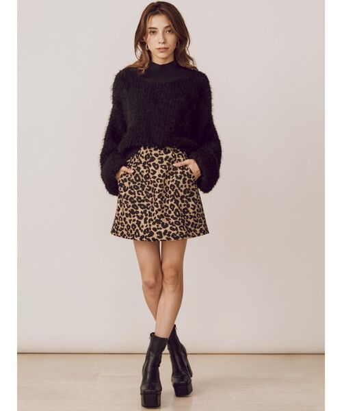 EVRIS（エヴリス）の「ファンシーヤーンハイネックニット（ニット/セーター・レディース・ブラック/カーキ/パープル/アイボリー・FREE）」の6枚目の写真