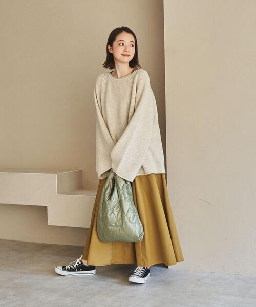 coen（コーエン）の「キルトエコバッグ（トートバッグ・レディース・ブラック/オフホワイト/オリーブ・FREE）」の7枚目の写真