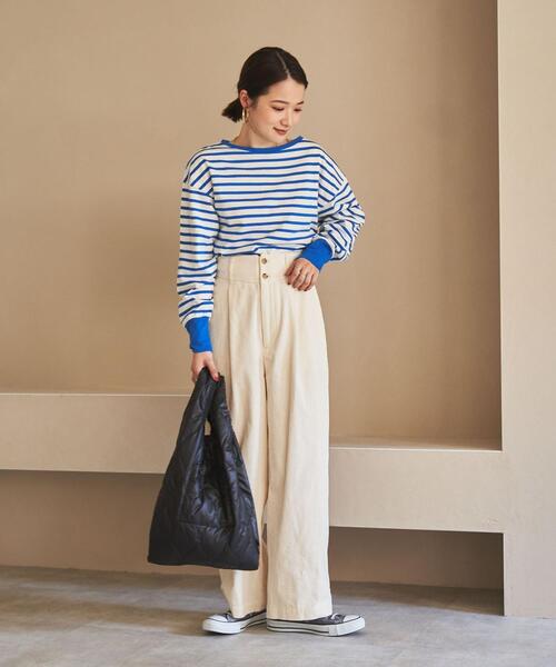 coen（コーエン）の「キルトエコバッグ（トートバッグ・レディース・ブラック/オフホワイト/オリーブ・FREE）」の8枚目の写真