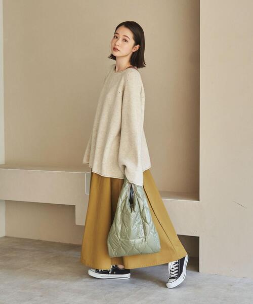 coen（コーエン）の「キルトエコバッグ（トートバッグ・レディース・ブラック/オフホワイト/オリーブ・FREE）」の9枚目の写真