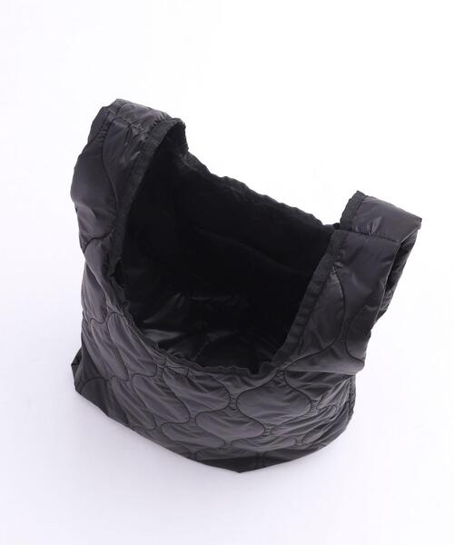 coen（コーエン）の「キルトエコバッグ（トートバッグ・レディース・ブラック/オフホワイト/オリーブ・FREE）」の16枚目の写真