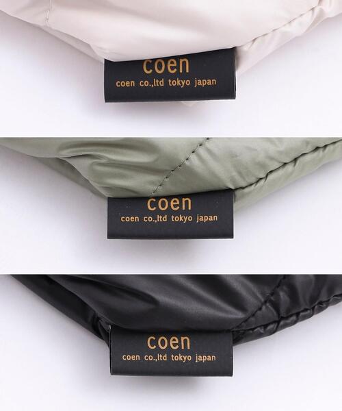 coen（コーエン）の「キルトエコバッグ（トートバッグ・レディース・ブラック/オフホワイト/オリーブ・FREE）」の18枚目の写真