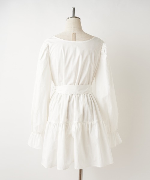 one after another NICE CLAUP（ワンアフターアナザーナイスクラップ）の「ウエストリボン前後2WAYチュニック（チュニック・レディース・ブラック/ブラウン/オフホワイト・FREE）」の18枚目の写真