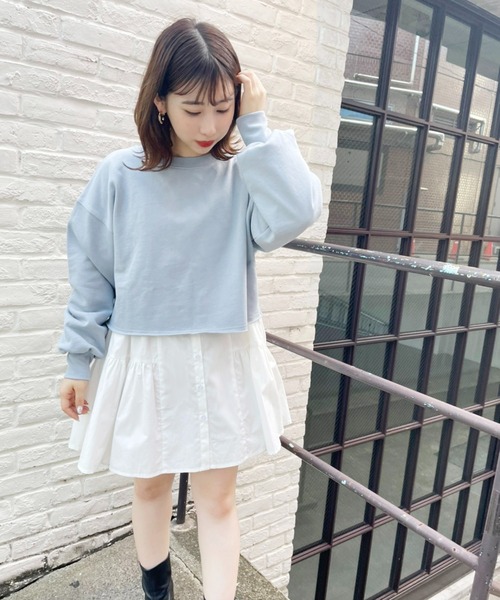 one after another NICE CLAUP（ワンアフターアナザーナイスクラップ）の「ウエストリボン前後2WAYチュニック（チュニック・レディース・ブラック/ブラウン/オフホワイト・FREE）」の10枚目の写真