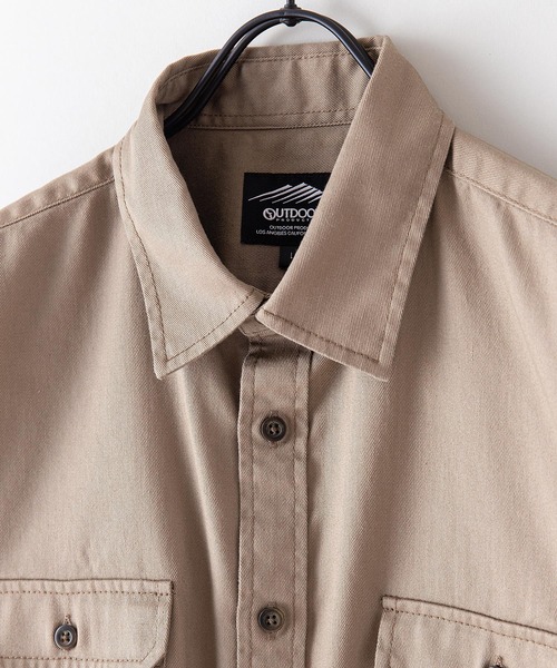 OUTDOOR PRODUCTS APPAREL（アウトドアプロダクツアパレル）の「難燃ツイルシャツ（シャツ/ブラウス・メンズ・ベージュ/カーキ・X-LARGE/MEDIUM/LARGE）」の3枚目の写真