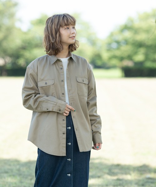 OUTDOOR PRODUCTS APPAREL（アウトドアプロダクツアパレル）の「難燃ツイルシャツ（シャツ/ブラウス・メンズ・ベージュ/カーキ・X-LARGE/MEDIUM/LARGE）」の12枚目の写真