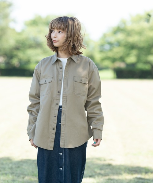 OUTDOOR PRODUCTS APPAREL（アウトドアプロダクツアパレル）の「難燃ツイルシャツ（シャツ/ブラウス・メンズ・ベージュ/カーキ・X-LARGE/MEDIUM/LARGE）」の13枚目の写真