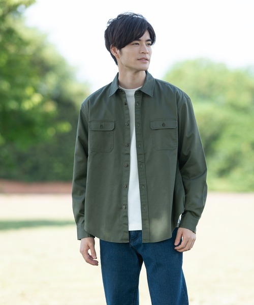 OUTDOOR PRODUCTS APPAREL（アウトドアプロダクツアパレル）の「難燃ツイルシャツ（シャツ/ブラウス・メンズ・ベージュ/カーキ・X-LARGE/MEDIUM/LARGE）」の20枚目の写真