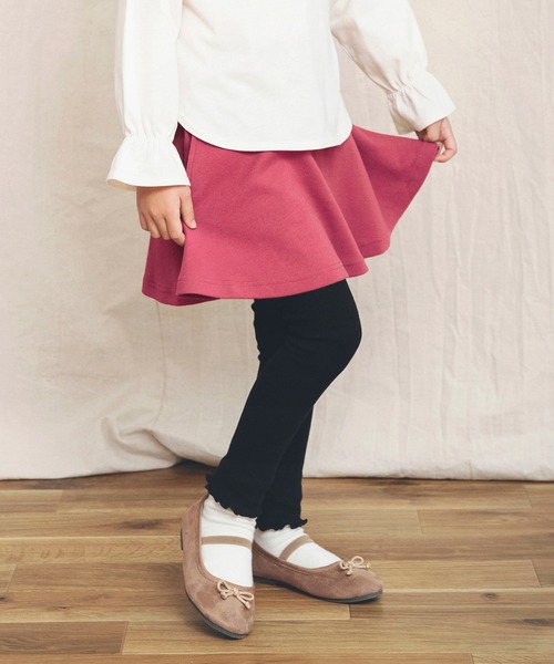 BRANSHES(ブランシェス)の「【WEB限定】レギンス付きスカート(スカート・キッズ・ブラック/ラベンダー/キャメル/ピンク/杢グレー・100cm/120cm/140cm/110cm/130cm/150cm)」の5枚目の写真