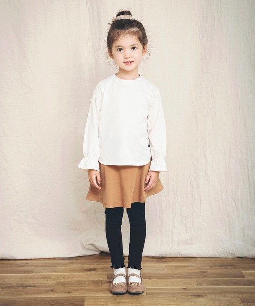 BRANSHES(ブランシェス)の「【WEB限定】レギンス付きスカート(スカート・キッズ・ブラック/ラベンダー/キャメル/ピンク/杢グレー・100cm/120cm/140cm/110cm/130cm/150cm)」の9枚目の写真