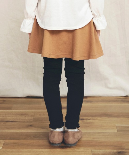 BRANSHES(ブランシェス)の「【WEB限定】レギンス付きスカート(スカート・キッズ・ブラック/ラベンダー/キャメル/ピンク/杢グレー・100cm/120cm/140cm/110cm/130cm/150cm)」の8枚目の写真