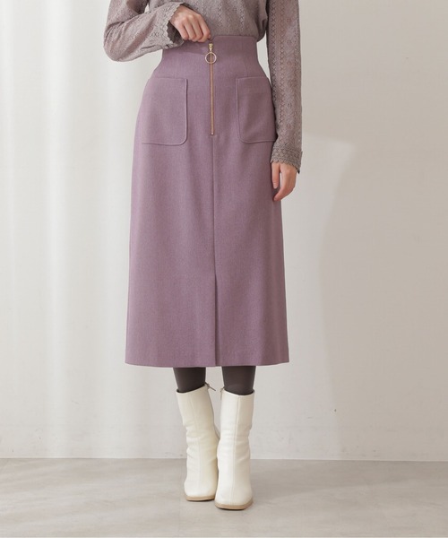 PROPORTION BODY DRESSING(プロポーションボディドレッシング)の「フロントファスナーカルゼタイト / 1211220013(スカート・レディース・パープル/ホワイト系その他/グリーン・X-SMALL/MEDIUM/SMALL)」の11枚目の写真