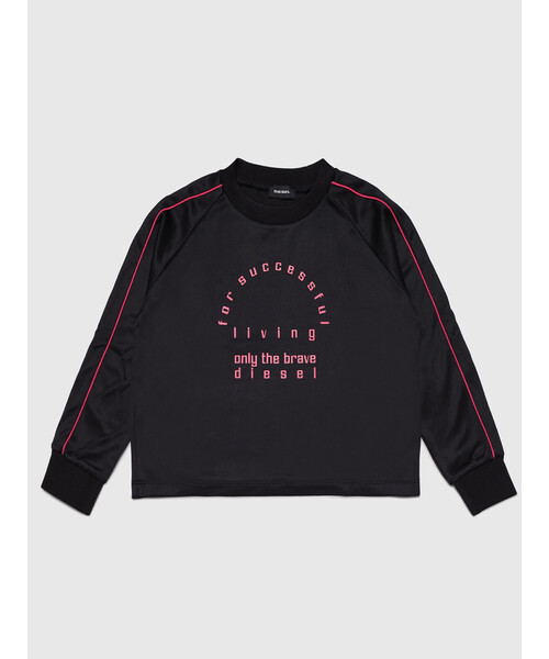 DIESEL KID ジュニア クロップドスウェット 切り替えスリーブ