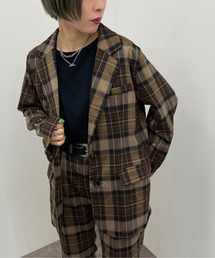 apres jour mignon | チェックシングルジャケット【SETUP着用可能】【ZOZOTOWN限定アイテム】(テーラードジャケット)