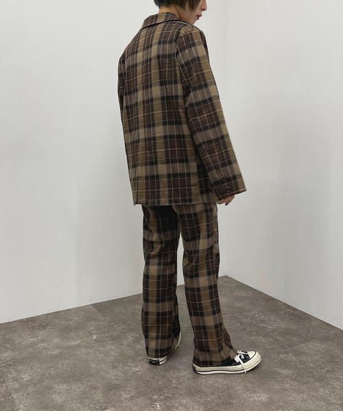 apres jour mignon（アプレジュールミニョン）の「チェックシングルジャケット【SETUP着用可能】【ZOZOTOWN限定アイテム】（テーラードジャケット・レディース・ブラウン系その他/カーキ/ベージュ・X-LARGE/フリー）」の11枚目の写真