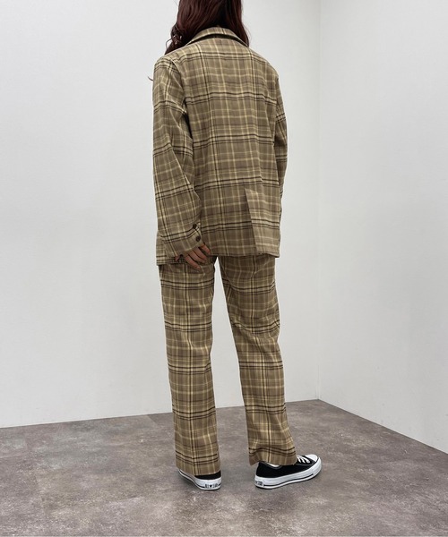 apres jour mignon（アプレジュールミニョン）の「チェックシングルジャケット【SETUP着用可能】【ZOZOTOWN限定アイテム】（テーラードジャケット・レディース・ブラウン系その他/カーキ/ベージュ・X-LARGE/フリー）」の19枚目の写真