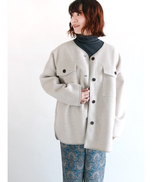 confect ルポワンチェック ノーカラージャケット CONFECT コンフェクト ルポワンチェック ノーカラージャケット