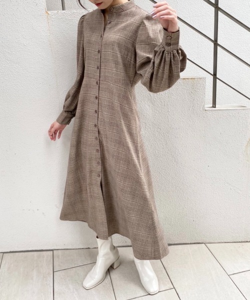 one after another NICE CLAUP(ワンアフターアナザーナイスクラップ)の「【ZOZOTOWN限定】取り外せるボウタイときれいなシルエット。2WAYAラインワンピース(ワンピース・レディース・ブラック/ブラック系その他/ブラウン系その他/ベージュ系その他・FREE)」の12枚目の写真