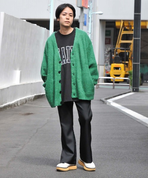 ZIP FIVE(ジップファイブ)の「【ZIP FIVE】 モヘアライク カラー オーバー ニット ルーズ Vネック カーディガン(カーディガン/ボレロ・メンズ・マスタード/レッド/ブラック/グリーン/ブルー/ライトグレー/チャコール/グリーン系・LARGE/MEDIUM)」の16枚目の写真