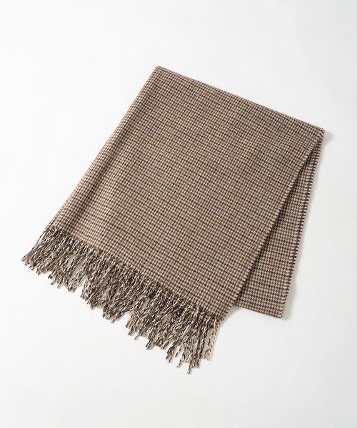Crisp（クリスプ）の「フリンジチェックストール（ストール/ショール・レディース・ブラウン・FREE）」の14枚目の写真