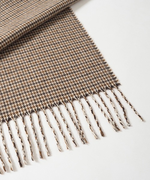 Crisp（クリスプ）の「フリンジチェックストール（ストール/ショール・レディース・ブラウン・FREE）」の15枚目の写真