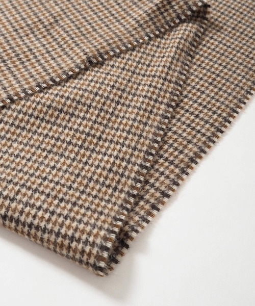 Crisp（クリスプ）の「フリンジチェックストール（ストール/ショール・レディース・ブラウン・FREE）」の16枚目の写真