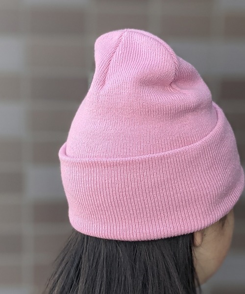 Carhartt（カーハート）の「Carhartt/カーハート　キッズ　ワンポイントロゴ ニットワッチ（ニットキャップ/ビーニー・キッズ・ブラック/ブラウン/カーキ/オレンジ/ピンク/サックスブルー・FREE）」の15枚目の写真