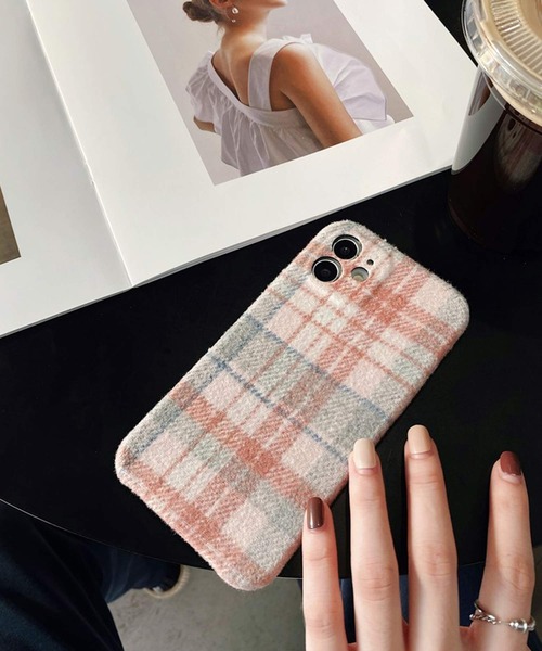 shopnikoniko(ショップニコニコ)の「タータンチェック スマホケース チェック柄 iPhoneケース(スマホケース/カバー・レディース・ベージュ/ブラウン/ピンク・F/A/C/E/H/D/B/G/I)」の10枚目の写真