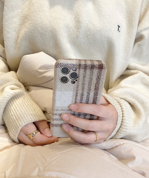 shopnikoniko(ショップニコニコ)の「タータンチェック スマホケース チェック柄 iPhoneケース(スマホケース/カバー・レディース・ベージュ/ブラウン/ピンク・F/A/C/E/H/D/B/G/I)」の6枚目の写真