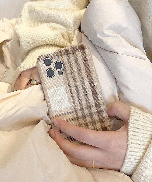 shopnikoniko(ショップニコニコ)の「タータンチェック スマホケース チェック柄 iPhoneケース(スマホケース/カバー・レディース・ベージュ/ブラウン/ピンク・F/A/C/E/H/D/B/G/I)」の7枚目の写真