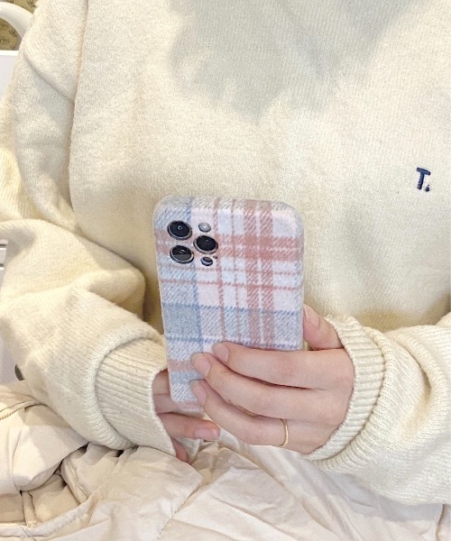 shopnikoniko(ショップニコニコ)の「タータンチェック スマホケース チェック柄 iPhoneケース(スマホケース/カバー・レディース・ベージュ/ブラウン/ピンク・F/A/C/E/H/D/B/G/I)」の8枚目の写真