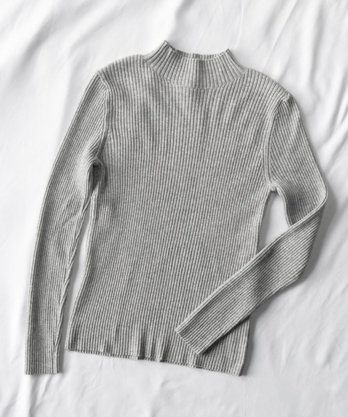 me+em select(ミームセレクト)の「プチハイネックリブニットトップス(ニット/セーター・レディース・ブラック/ベージュ/グレー/グリーン・FREE)」の22枚目の写真