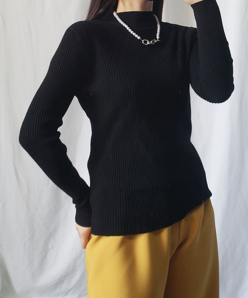 me+em select(ミームセレクト)の「プチハイネックリブニットトップス(ニット/セーター・レディース・ブラック/ベージュ/グレー/グリーン・FREE)」の19枚目の写真