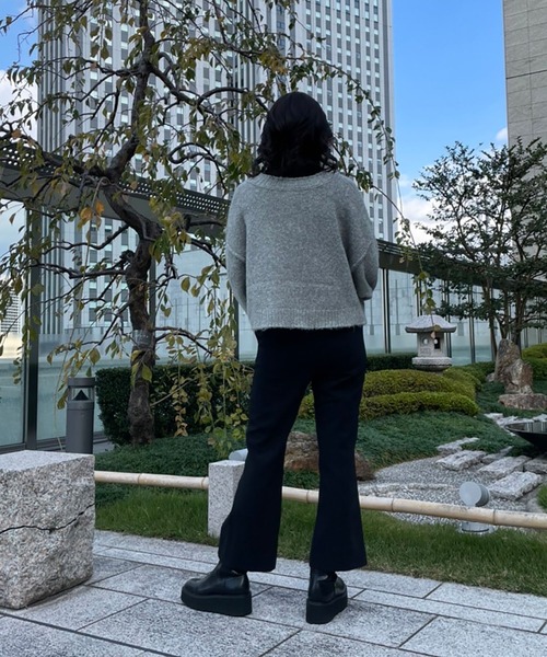 FREE'S MART(フリーズマート)の「フロントスリットフレアパンツ(その他パンツ・レディース・ベージュ/ライトカーキ/ブラック/ブルー・マルチサイズ)」の13枚目の写真