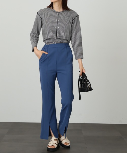 FREE'S MART(フリーズマート)の「フロントスリットフレアパンツ(その他パンツ・レディース・ベージュ/ライトカーキ/ブラック/ブルー・マルチサイズ)」の21枚目の写真