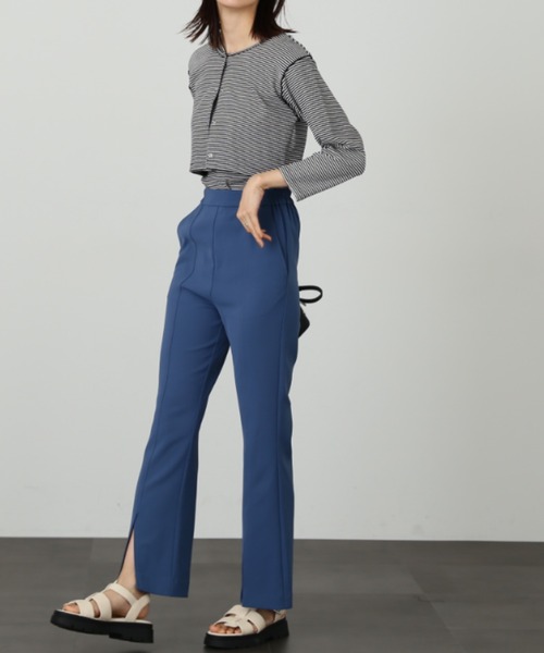 FREE'S MART(フリーズマート)の「フロントスリットフレアパンツ(その他パンツ・レディース・ベージュ/ライトカーキ/ブラック/ブルー・マルチサイズ)」の19枚目の写真