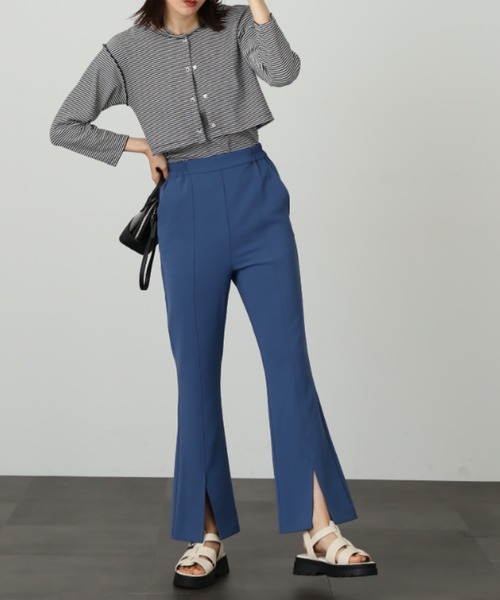 FREE'S MART(フリーズマート)の「フロントスリットフレアパンツ(その他パンツ・レディース・ベージュ/ライトカーキ/ブラック/ブルー・マルチサイズ)」の18枚目の写真