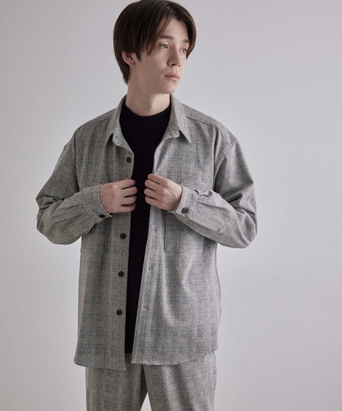 JUNRED（ジュンレッド）の「TRポンチチェックレギュラーシャツ（シャツ/ブラウス・メンズ・チャコールグレー/ライトグレー・LL/M/L）」の2枚目の写真