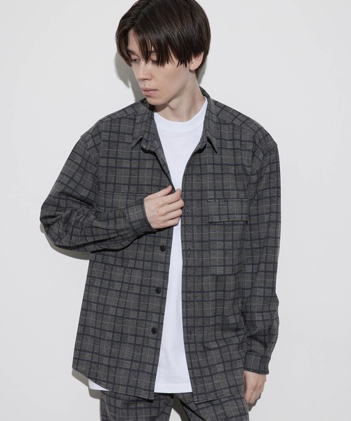 JUNRED（ジュンレッド）の「TRポンチチェックレギュラーシャツ（シャツ/ブラウス・メンズ・チャコールグレー/ライトグレー・LL/M/L）」の13枚目の写真
