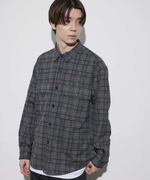 JUNRED（ジュンレッド）の「TRポンチチェックレギュラーシャツ（シャツ/ブラウス・メンズ・チャコールグレー/ライトグレー・LL/M/L）」の14枚目の写真
