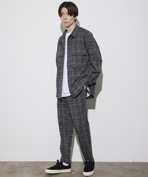 JUNRED（ジュンレッド）の「TRポンチチェックレギュラーシャツ（シャツ/ブラウス・メンズ・チャコールグレー/ライトグレー・LL/M/L）」の12枚目の写真