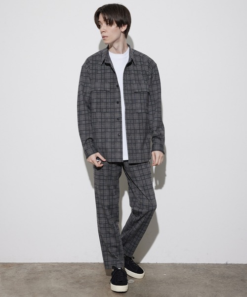 JUNRED（ジュンレッド）の「TRポンチチェックレギュラーシャツ（シャツ/ブラウス・メンズ・チャコールグレー/ライトグレー・LL/M/L）」の11枚目の写真