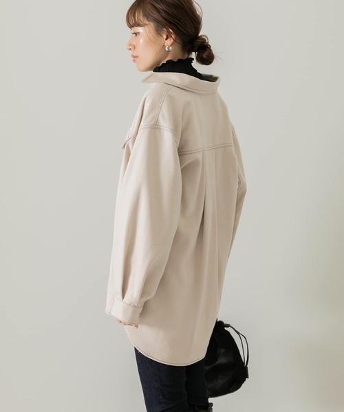 URBAN RESEARCH Sonny Label（アーバンリサーチサニーレーベル）の「ウールライクオーバーシャツ（シャツ/ブラウス・レディース・モカ/チャコールグレー/アイボリー・FREE）」の18枚目の写真