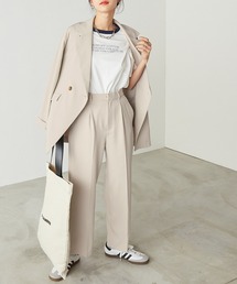 forksy. | ツイルオーバーサイズダブルボタンテーラードジャケット/チェック柄(テーラードジャケット)