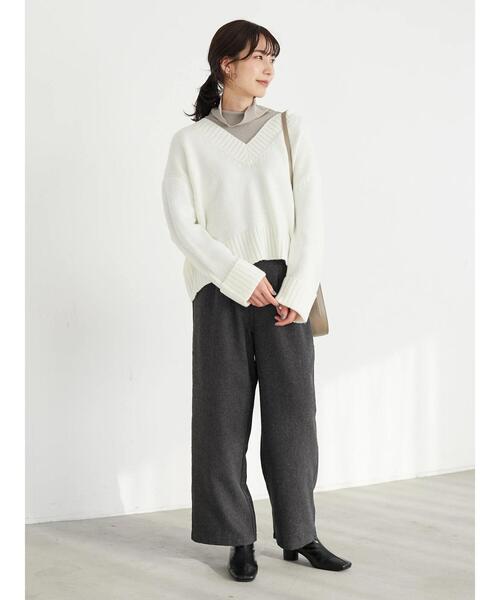 Green Parks(グリーンパークス)の「洗えるツイードパンツII(その他パンツ・レディース・チャコールグレー/ライトグレー・M/L)」の20枚目の写真